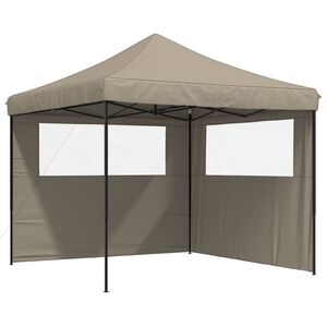 vidaXL &Scaron;ator za zabave 292 x 292 x 315 cm Sivosmeđa Oxford tkanina