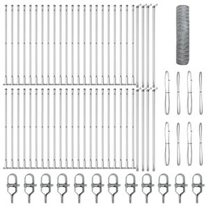 vidaXL Stup za ogradu Srebrna