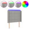 vidaXL LED uzglavlje svjetlosivo 93 x 16 x 118/128 cm od tkanine