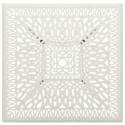 vidaXL Vrtni stol bijeli 90 x 90 x 73 cm od lijevanog aluminija