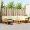 vidaXL Set vanjskih sofa s jastukom 10 pcs Prirodna i krem