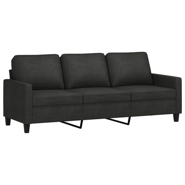 vidaXL 2-dijelni set sofa s jastucima crni od tkanine