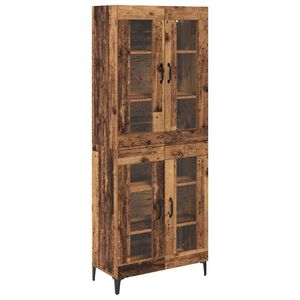 vidaXL Highboard Staro drvo 69,5 x 34 x 180 cm Konstruirano drvo