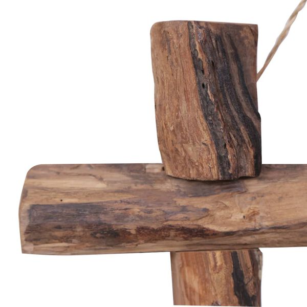 vidaXL Ogledalo od cjepanica prirodno 50 x 50 cm reciklirana tikovina