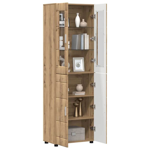 vidaXL Highboard Umjetnički hrast 60 x 35 x 182 cm Konstruirano drvo