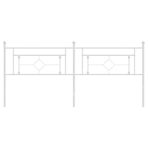 vidaXL Metalno uzglavlje bijelo 200 cm