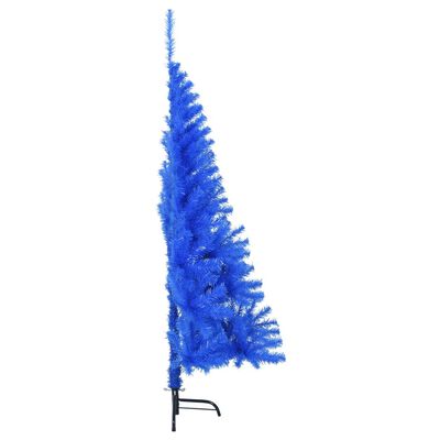 vidaXL Umjetna polovica božićnog drvca sa stalkom plava 150 cm PVC