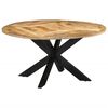 vidaXL Blagovaonski stol &Oslash; 150 x 76 cm masivno grubo drvo manga