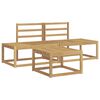 vidaXL Set vanjskih sofa 3 kom. Bijela Čvrsto drvo akacije