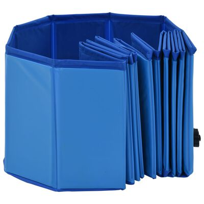 vidaXL Sklopivi bazen za pse plavi 120 x 30 cm PVC