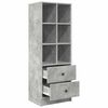 vidaXL Highboard s ladicama Betonski sivi 45,5 x 34 x 127 cm