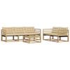vidaXL Set vanjskih sofa 6 pcs Bijela i bež 79 x 79 x 37 cm