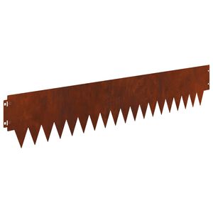 vidaXL Ograda oko Travnjaka 10 pcs 103 x 20 cm metal Rđa