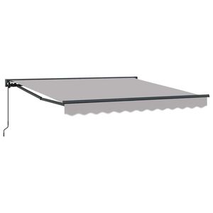 vidaXL Skrovita tenda Svijetlo siva 300 x 250 cm Poliester i metal