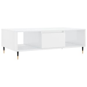 vidaXL Stolić za kavu sjajni bijeli 104 x 60 x 35 cm konstruirano drvo