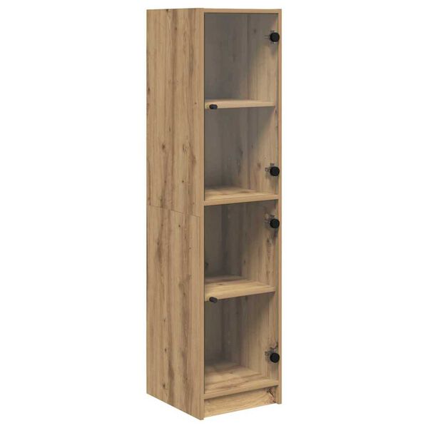vidaXL Highboard Umjetnički hrast 35 x 37 x 142 cm Konstruirano drvo
