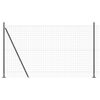 vidaXL Ograda s postovima Siva 1,6 x 10 m Čelik i PVC