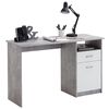 FMD radni stol s 1 ladicom 123 x 50 x 76,5 cm boja betona i bijela