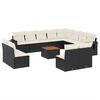 vidaXL 13-dijelni set vrtnih sofa s jastucima poliratan crni