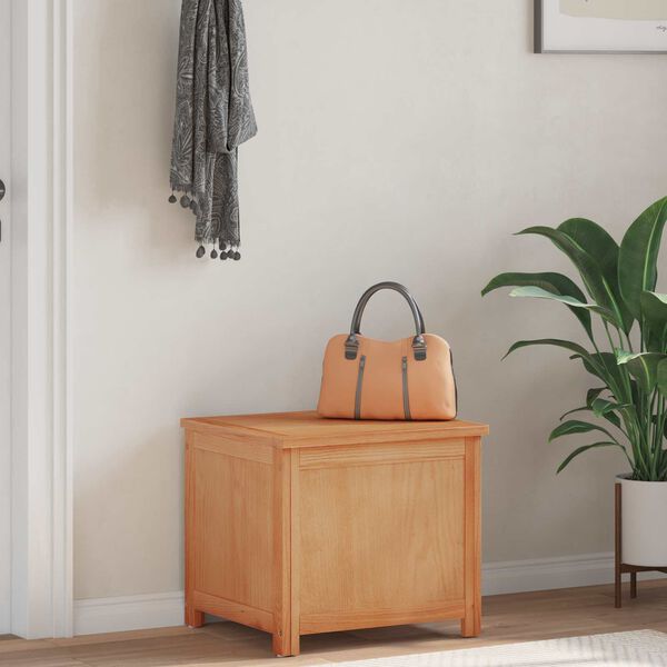 vidaXL Kutija za spremanje s pohranom Prirodna 50 x 45 x 45 cm