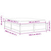 vidaXL Krevet s madracem 160x200 cm od masivne borovine