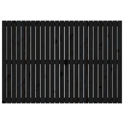 vidaXL Zidno uzglavlje crni 159,5x3x110 cm od masivne borovine