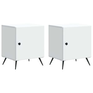 vidaXL Noćni ormar 2 kom. Bijela 43 x 34,5 x 50 cm Konstruirano drvo