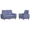 vidaXL Set sofe 2 pcs Traper plava Tkanina