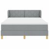 vidaXL Krevet s opruga kutije Svjetlosiva 160 x 200 cm tkanina