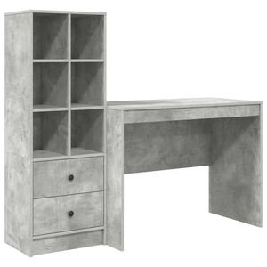 vidaXL Stol Betonski sivi 145.5 x 50 x 127 cm 2 kom.