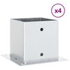 vidaXL Postolja za stupove kvadratna 4 kom 141x141 mm pocinčani čelik