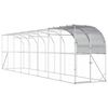 vidaXL Kavez za piletinu uz zid Srebrna 800 x 150 x 215 cm