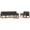 vidaXL Set vanjskih sofa 7 kom. Prirodna i crna