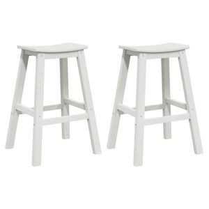 vidaXL Barska stolica 2 kom. Bijelo 52 x 43 x 73,5 cm HDPE