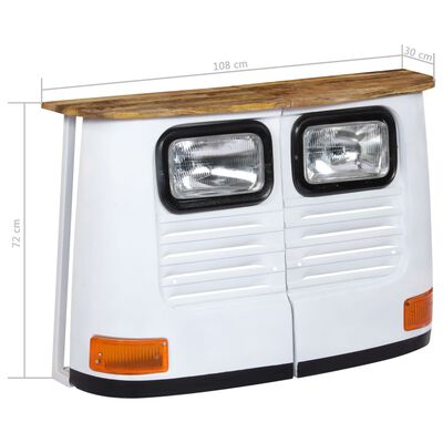vidaXL Komoda u obliku kamiona od masivnog drva manga bijela