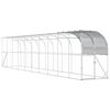 vidaXL Kavez za piletinu uz zid Srebrna 1000 x 100 x 215 cm