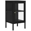 vidaXL Komoda crna 38 x 35 x 70 cm od čelika i stakla