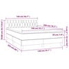vidaXL Krevet box spring s madracem LED tamnoplavi 140x200 cm bar&scaron;un