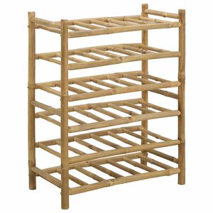 vidaXL Stalak za vino Prirodna 57 x 29,5 x 72 cm Bambus
