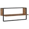 vidaXL Polica na zidu Zidna montaža Staro drvo 65 x 25 x 30 cm