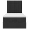 vidaXL Otomanski krevet s madracem crni 100x200 cm tkanine
