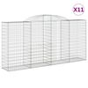 vidaXL Lučne gabionske ko&scaron;are 11kom 300x50x140/160cm pocinčano željezo