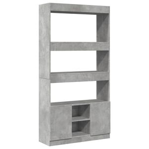 vidaXL Visoka komoda siva boja betona 92x33x180 cm konstruirano drvo