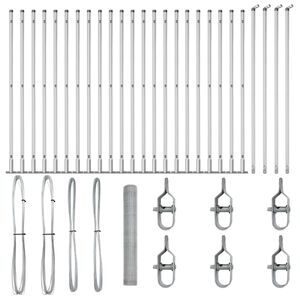 vidaXL Stup za ogradu Srebrna