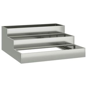 vidaXL Vrtna saksija Srebrno 90 x 90 x 35 cm Cinkani čelik