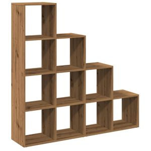 vidaXL Pregrada/regal za knjige 4 razina hrast 131,5x29x131,5cm drveni