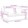 vidaXL Sofa 2 pcs Crna 162 x 80 x 85 cm tkanina