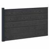vidaXL Set ograde 175 x 105 cm WPC i aluminij Crna