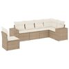 vidaXL 6-dijelni set vrtnih sofa s jastucima bež od poliratana