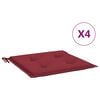 vidaXL Jastuci za vrtne stolice 4 kom boja vina 40x40x4 cm od tkanine